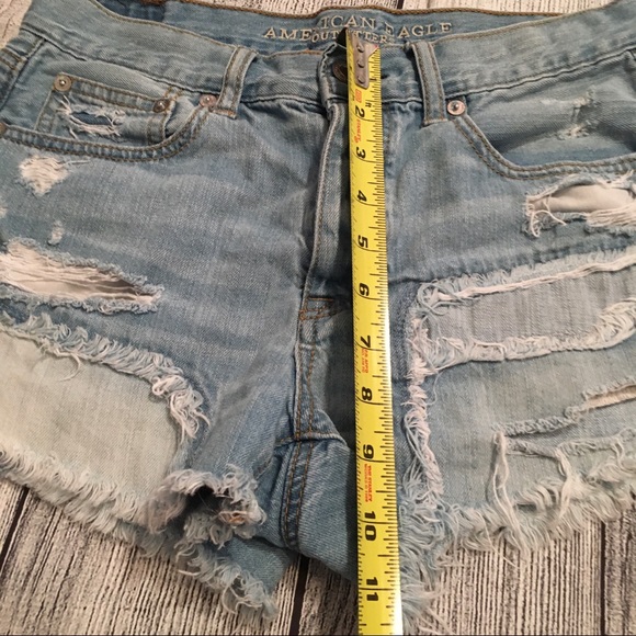 American Eagle Hi Rise Festival Distressed Shorts - Picture 12 of 13